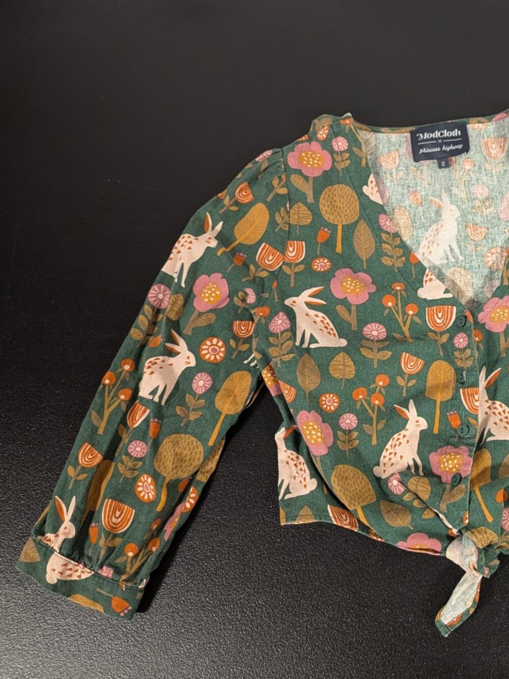Crop Tie Spring Blouse